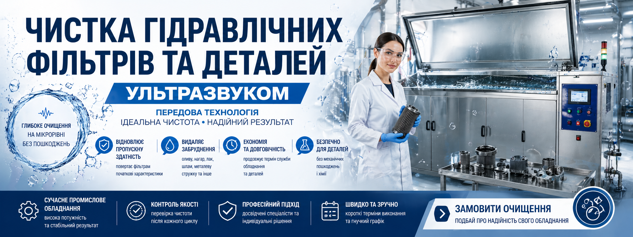 Ультразвукове очищення фільтрів